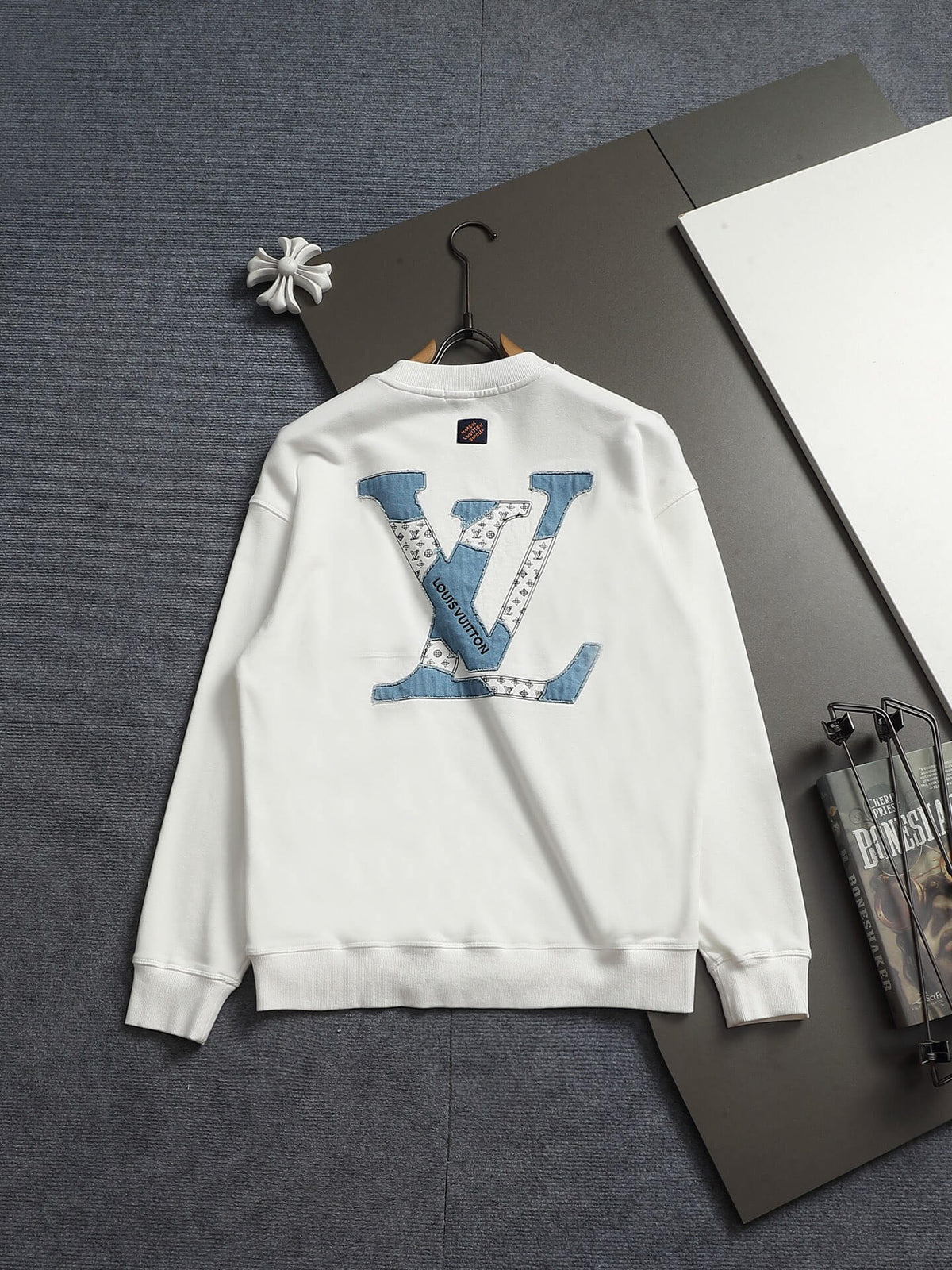 Denim Applique Sweatshirt