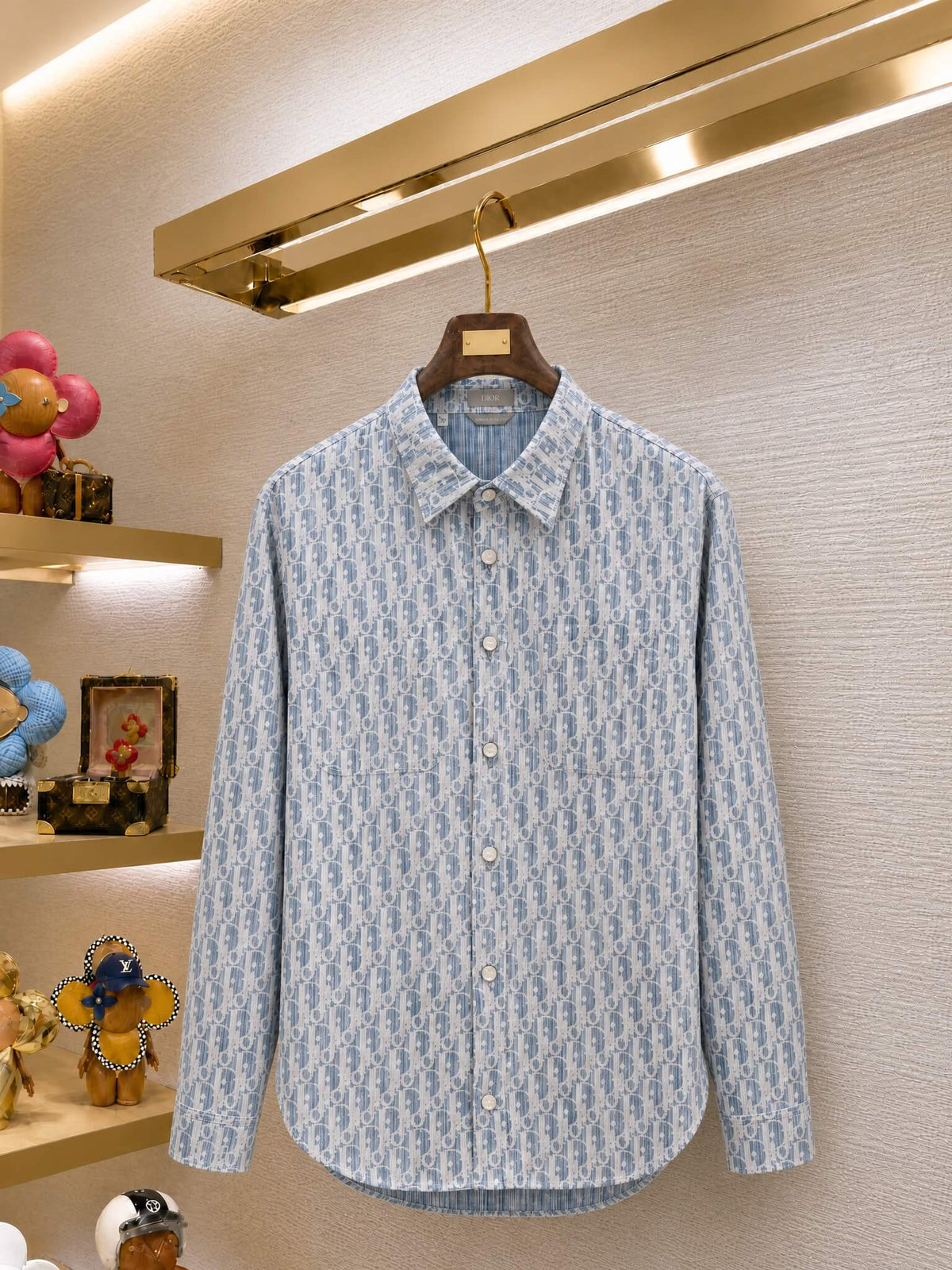 2026 New Button-Up Shirt With All-Over Letter Print