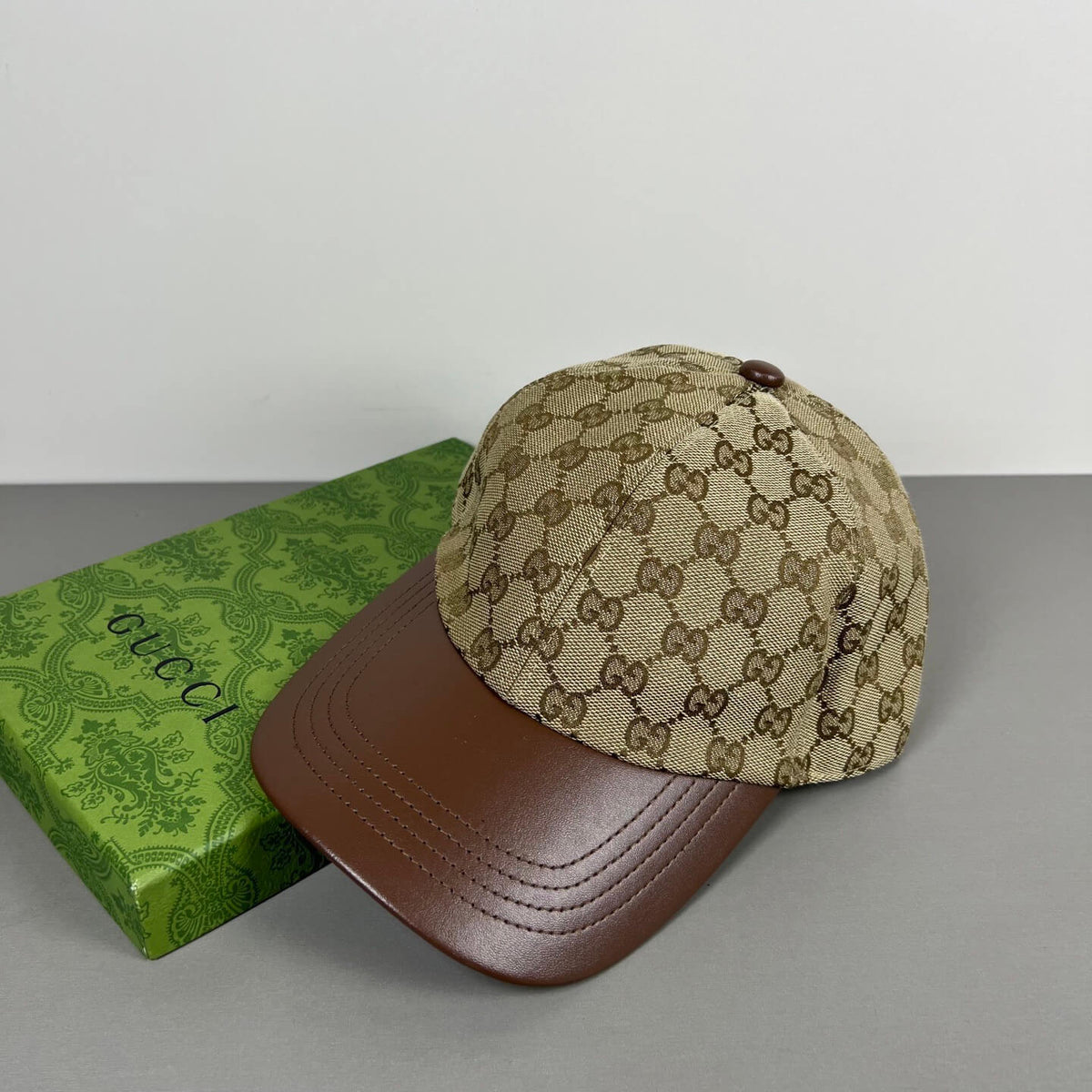 Classic Brown All-Over Print Baseball Cap