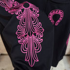 Pink Circle Print Sweatshirt