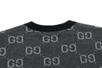 Jacquard Crew Neck Knit Sweater