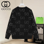 Vintage Jacquard Crew Neck Knit Sweater