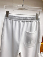 Side Multi‑Patch Decorated Straight Pants