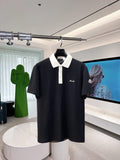 Letter Embroidery Polo Shirt