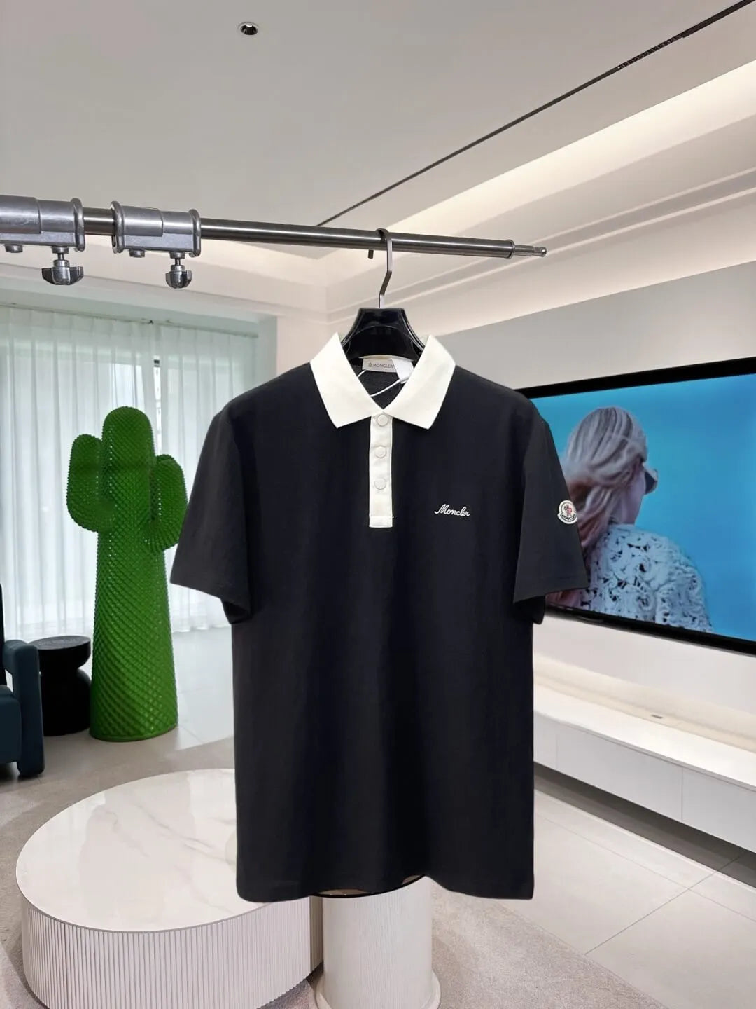 Letter Embroidery Polo Shirt