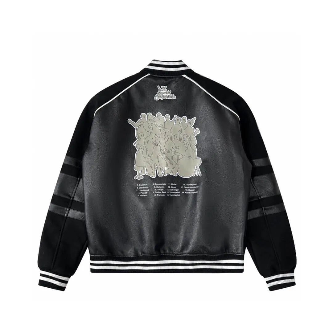 Leather Varsity Jacket