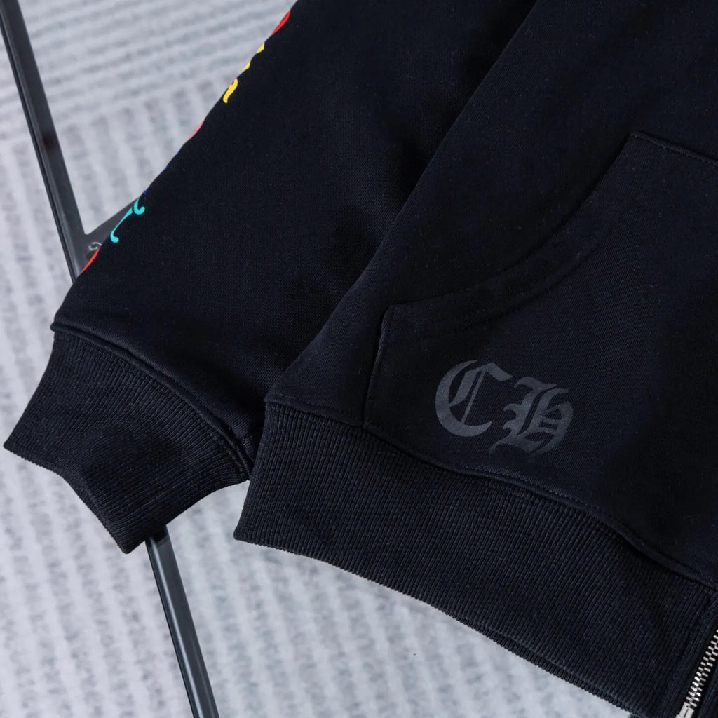 Classic Scroll Sanskrit Zip-Up Jacket