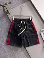 Horse Embroidery Side Stripe Shorts