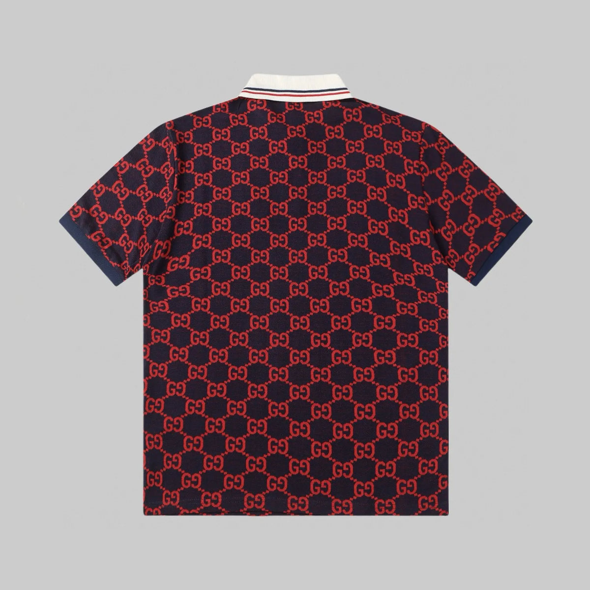 All‑Over Print Color‑Blocked Polo Shirt