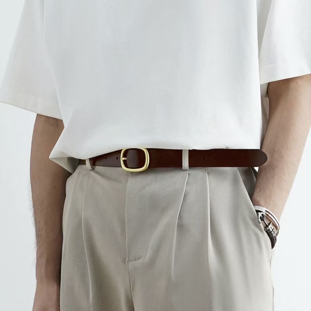Classic Solid Leather Belt