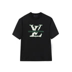Green Outline Print T-shirt