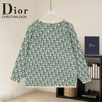 Oblique Jacquard Crew Neck Knit Sweater