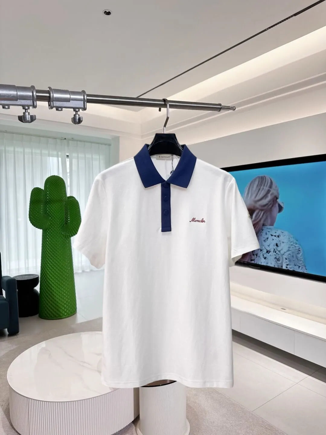 Letter Embroidery Polo Shirt