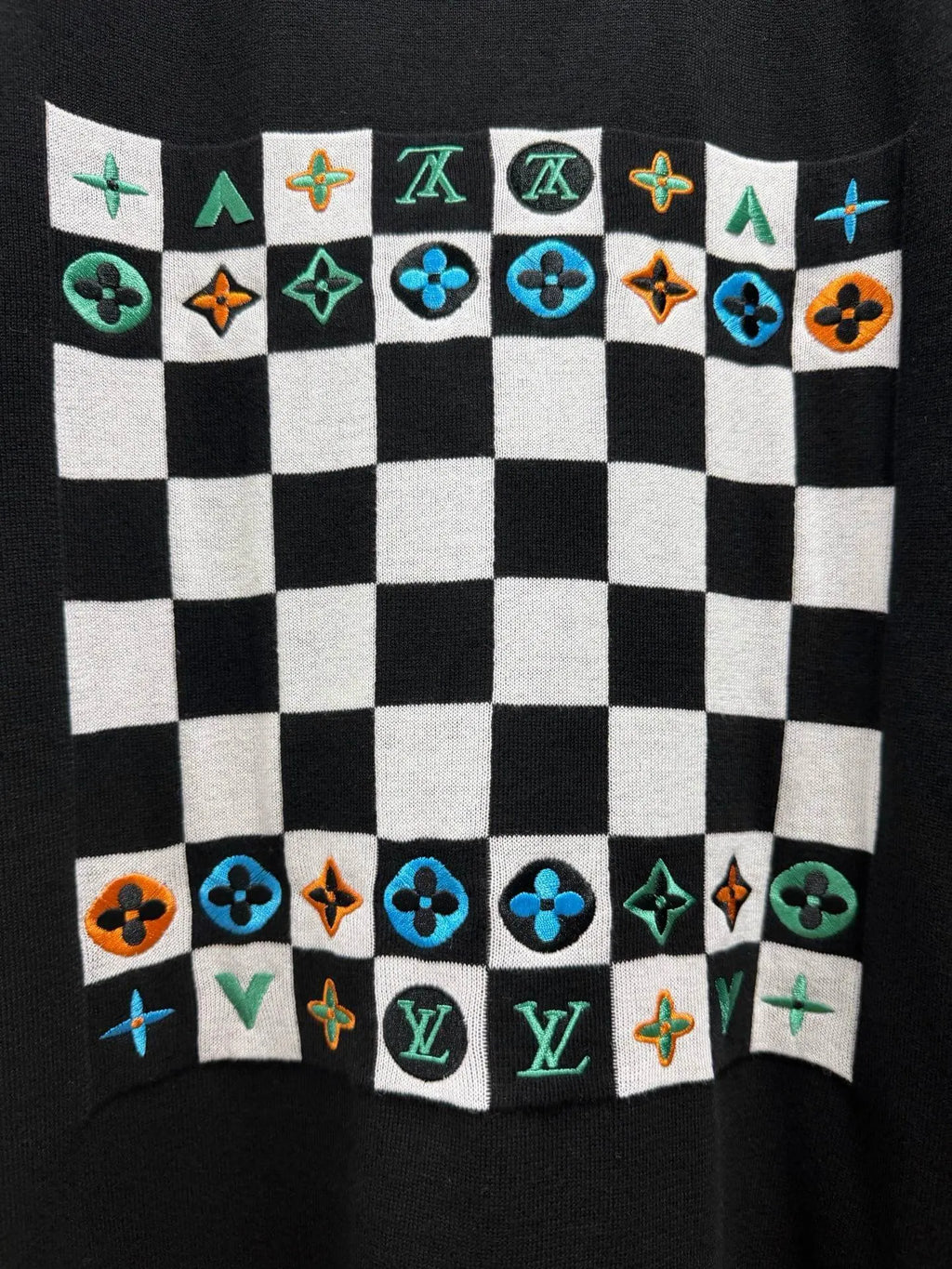 Checkerboard Knit T-shirt