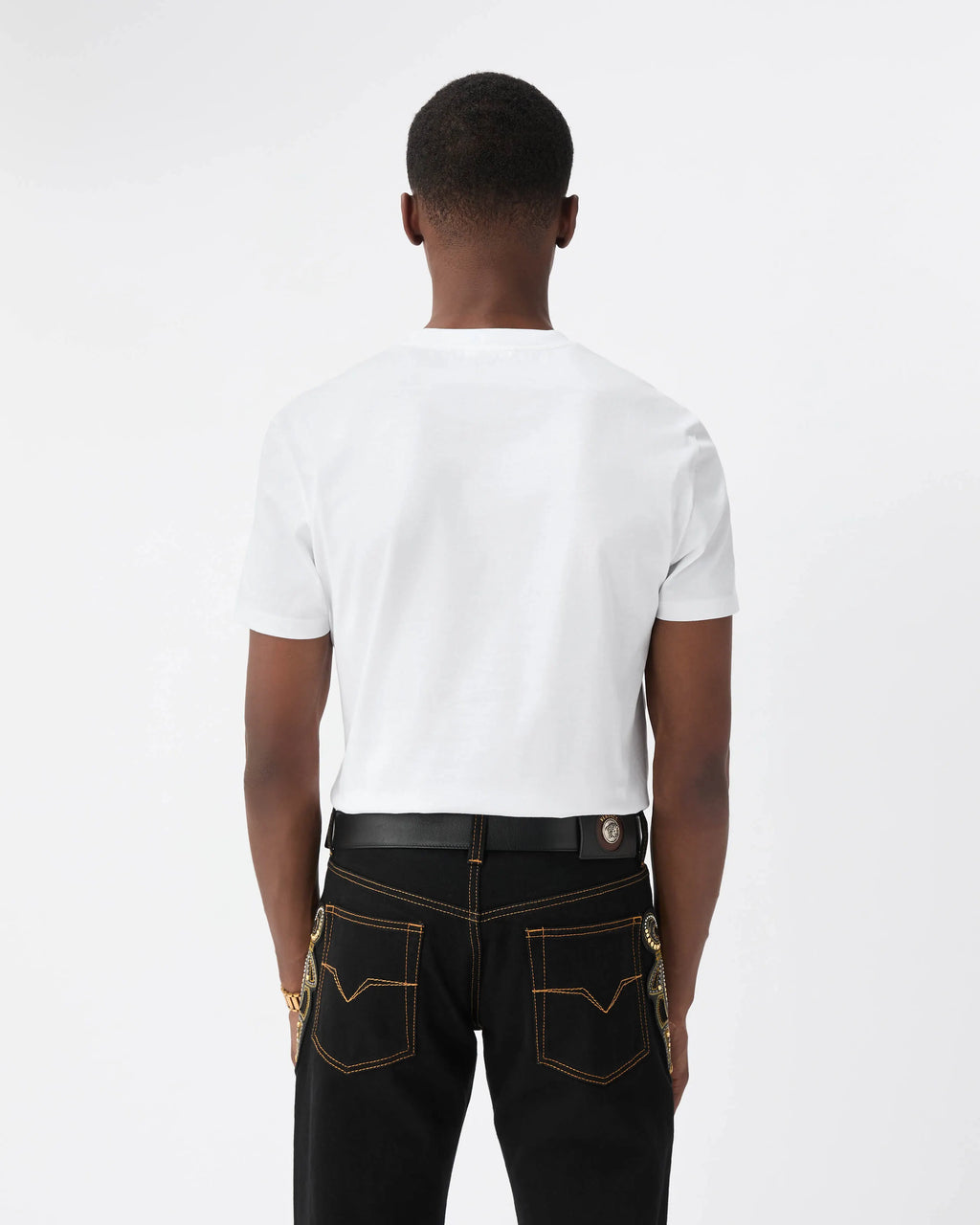 Blue Figure Print T‑Shirt