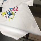 Triangle Spray Paint Print T-shirt