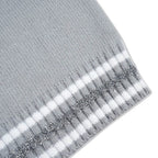 Silver Patch Logo Striped Cuff Knit Sweater