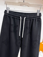 All‑Over Raised Embroidery Relaxed Pants