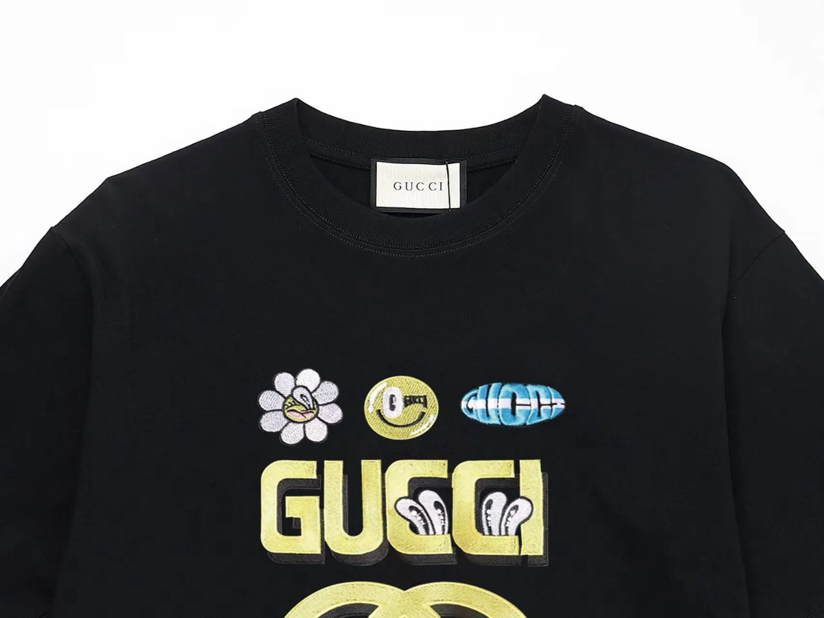 Creative Letter Shadow Print T-Shirt