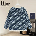 Oblique Jacquard Crew Neck Knit Sweater