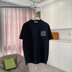 Contrast Logo Crew Neck Casual T‑Shirt
