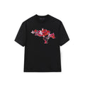 Gradient Red Flower Print T-Shirt
