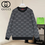Jacquard Crew Neck Knit Sweater