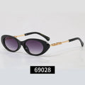 Thin Frame Letter Temples Sunglasses