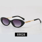 Thin Frame Letter Temples Sunglasses