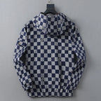 Plaid Pattern Casual Hooded Jacket