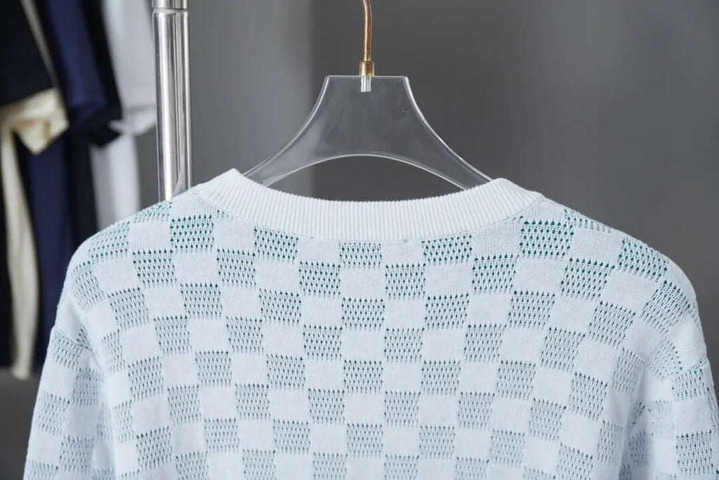 Gradient Checkered Sweater