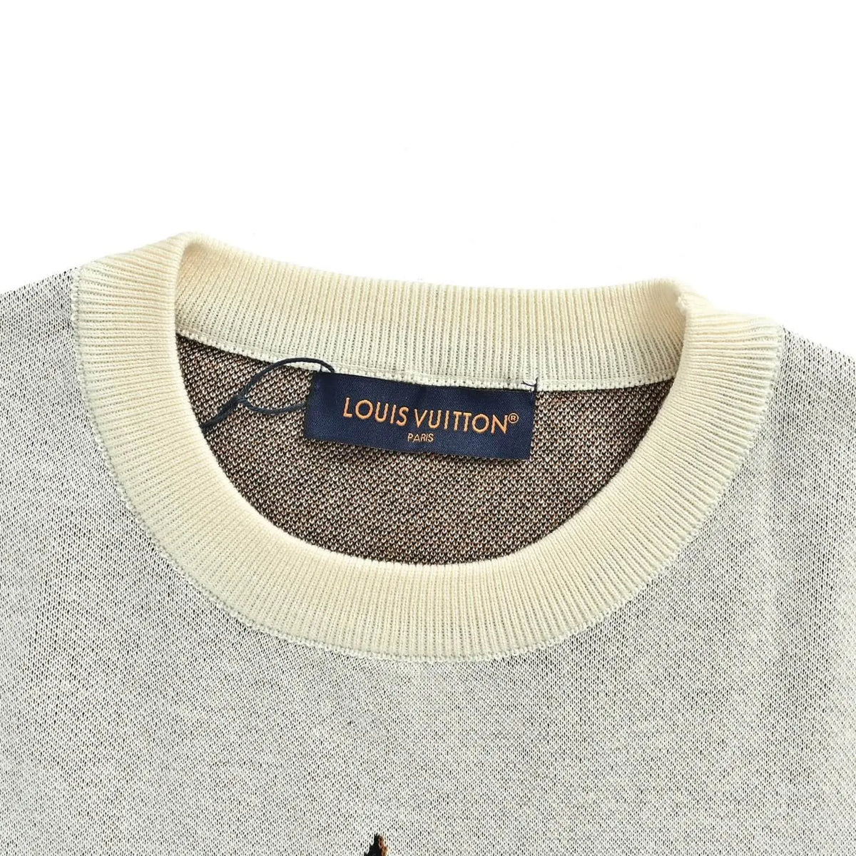 Letter Monogram Jacquard Knit T-Shirt