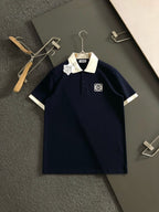 Pattern Embroidered Polo Shirt