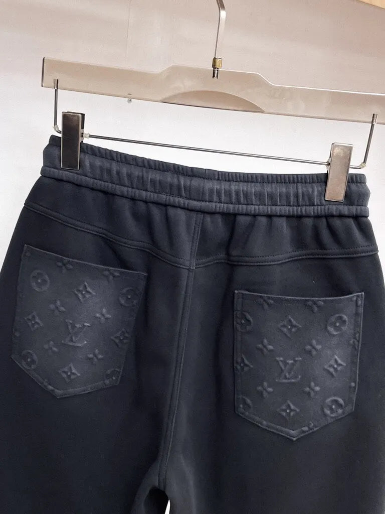 Embossed Monogram Cargo Casual Shorts