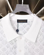 Hollow-out jacquard T-shirt