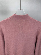 Embroidery Logo Checker Half Zip Knit Sweater