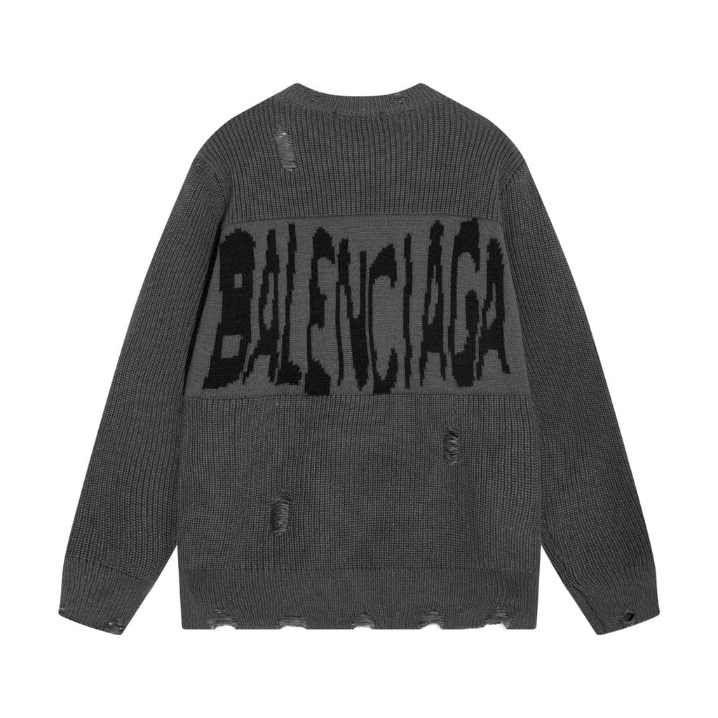 Distressed Crewneck Sweater