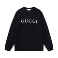 Front Letter Crewneck Knit Sweater