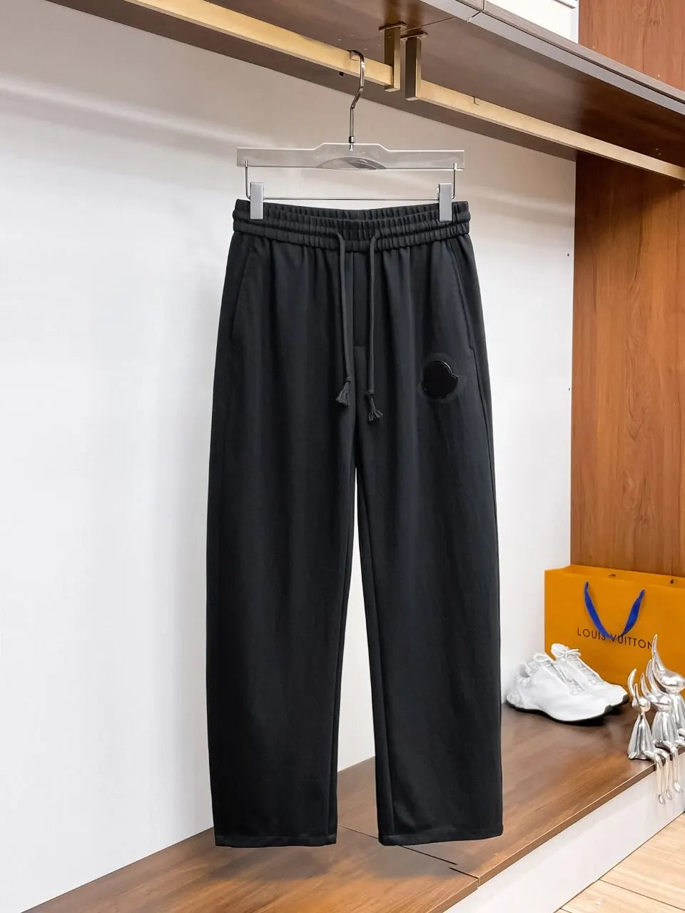 Circular   Patch Loose Straight‑leg sweatpants