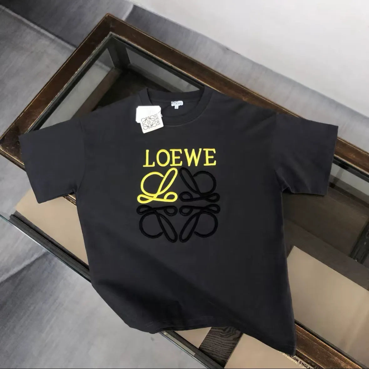Color-block Logo Printed Pure Cotton  T-shirt