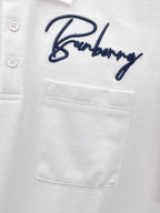 Letter Embroidered Polo Shirt