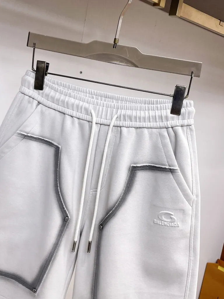 Contrast‑Stitch Patch‑Pocket Shorts