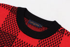 Checkered Monogram Knit Sweater
