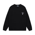 Chest Logo Black Crewneck Sweater