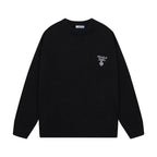 Chest Logo Black Crewneck Sweater