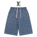 Denim Jacquard Shorts