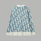 Jacquard Button-Up Cardigan Sweater