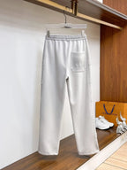 Side Multi‑Patch Decorated Straight Pants