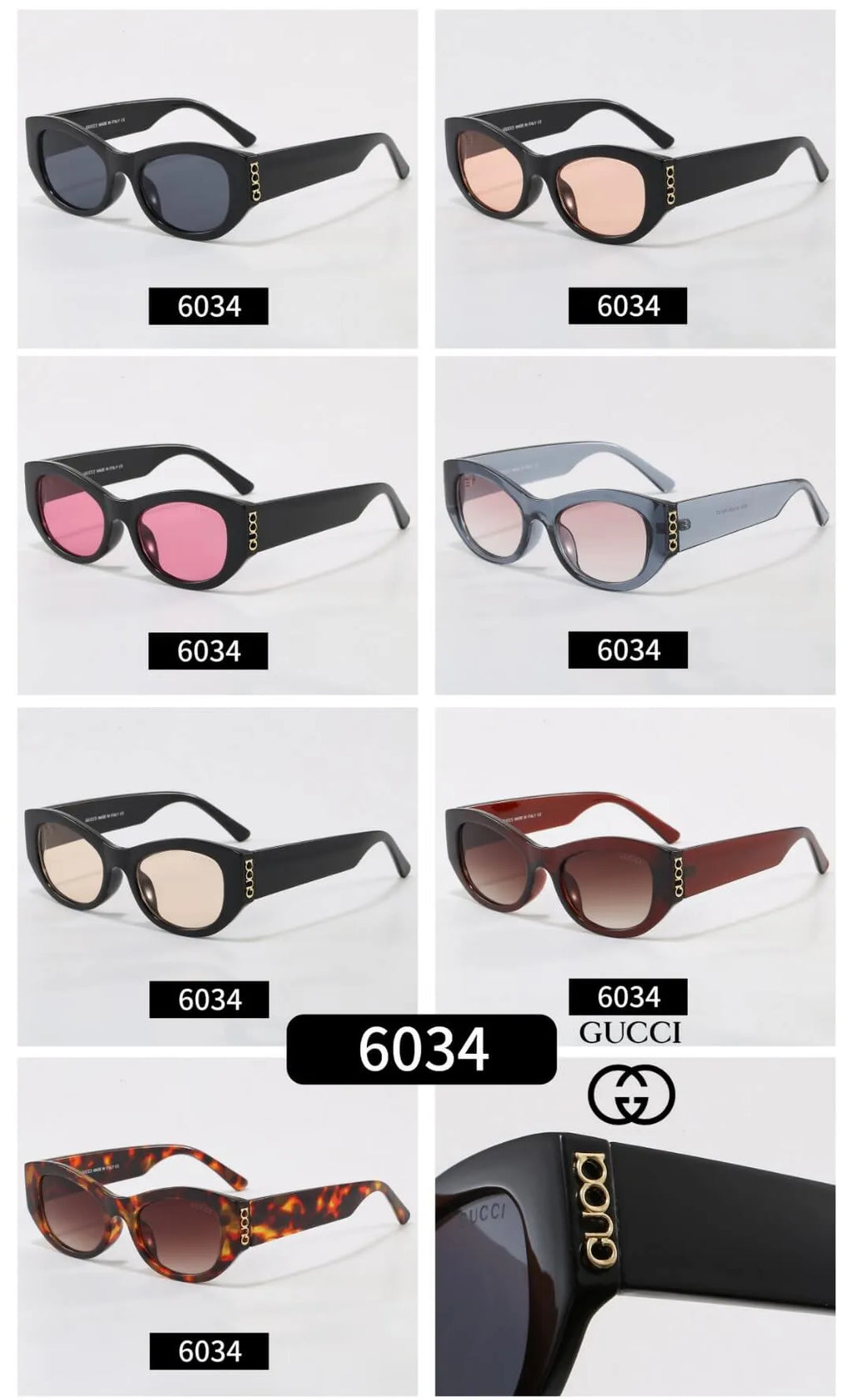 Cat-Eye Letter Logo Sunglasses