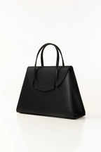 Classic Black Structured Tote Bag